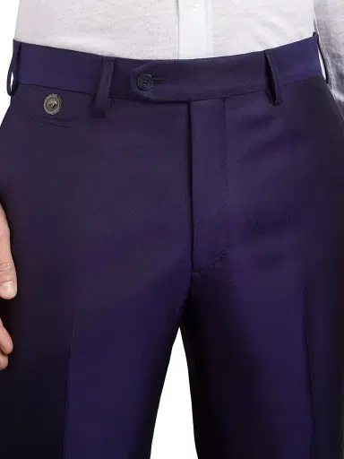 Stefano Ricci Men's Luxury Sartorial Trousers - Blue Rhodium - Size 44 | Thumbnail 4 Stefano Ricci Men's Luxury Sartorial Trousers - Blue Rhodium - Size 44 | Thumbnail 4
