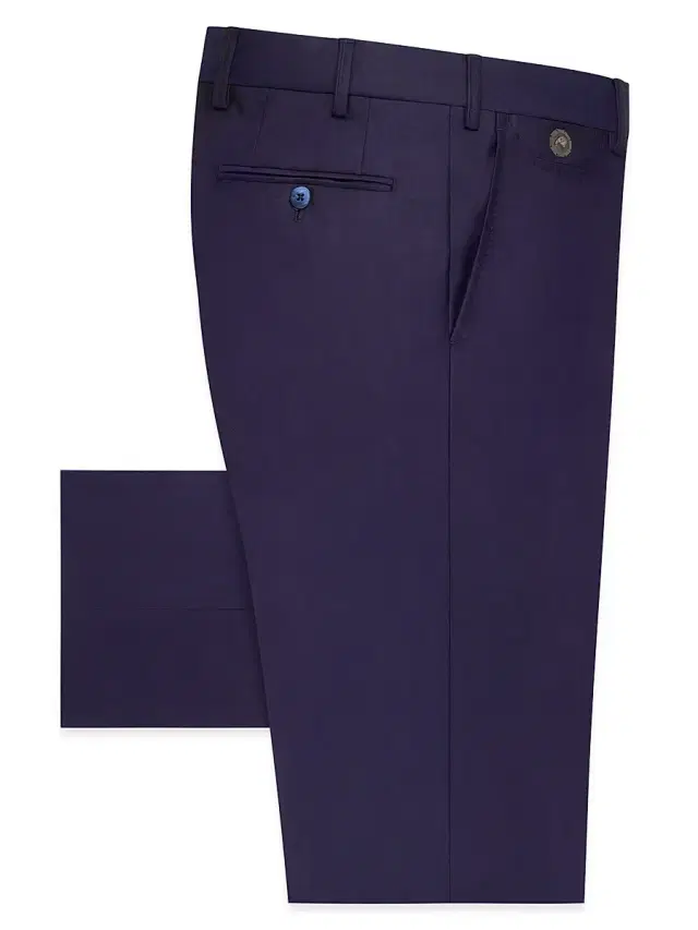 Stefano Ricci Men's Luxury Sartorial Trousers - Blue Rhodium