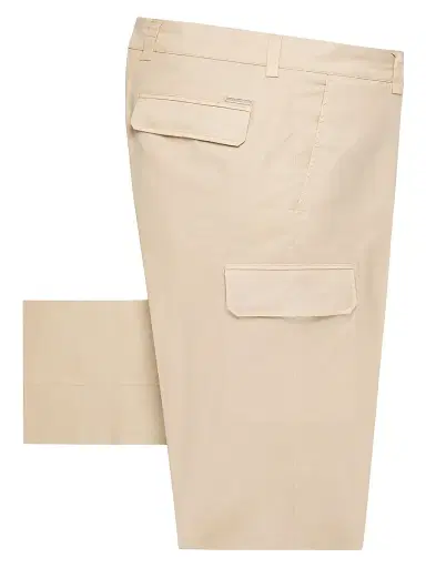 Stefano Ricci Men's Cotton Blend Sports Trousers - Light Beige - Size 40 | Thumbnail 1