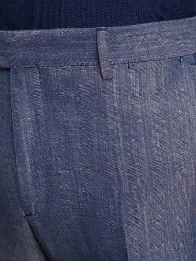 Stefano Ricci Men's Linen & Wool Slim-Fit Trousers - Violet Blue - Size 36 | Thumbnail 4 Stefano Ricci Men's Linen & Wool Slim-Fit Trousers - Violet Blue - Size 36 | Thumbnail 4