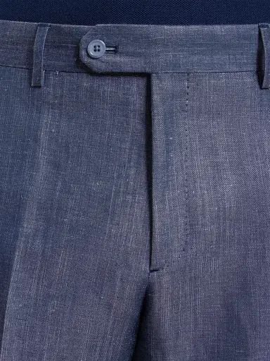 Stefano Ricci Men's Linen & Wool Slim-Fit Trousers - Violet Blue - Size 36 | Thumbnail 5 Stefano Ricci Men's Linen & Wool Slim-Fit Trousers - Violet Blue - Size 36 | Thumbnail 5
