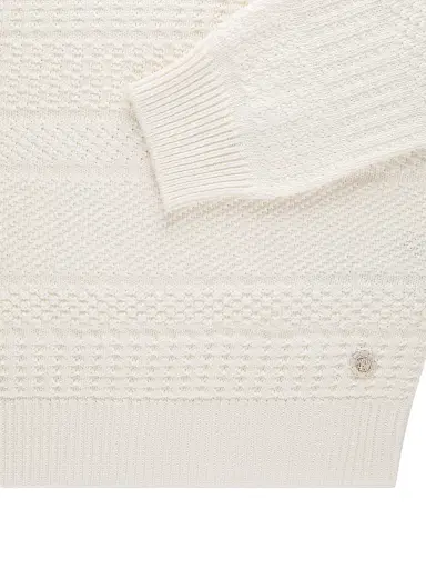 Stefano Ricci Men's Silk and Cotton Knit Mockneck Sweater - White - Size 46 | Thumbnail 8 Stefano Ricci Men's Silk and Cotton Knit Mockneck Sweater - White - Size 46 | Thumbnail 8