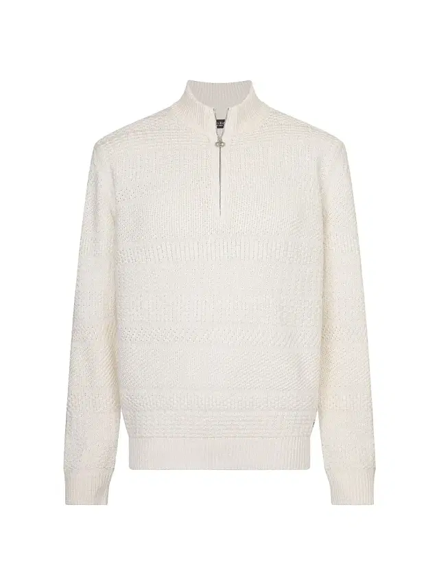 Stefano Ricci Men's Silk and Cotton Knit Mockneck Sweater - White
