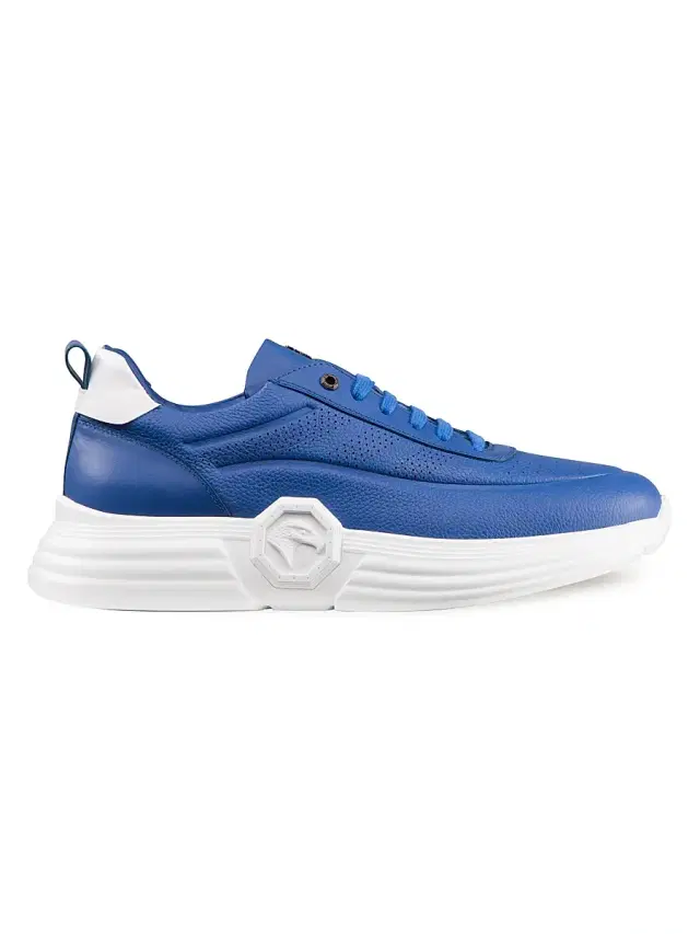 Stefano Ricci Men's Functional Calfskin Leather Sneakers - Blue