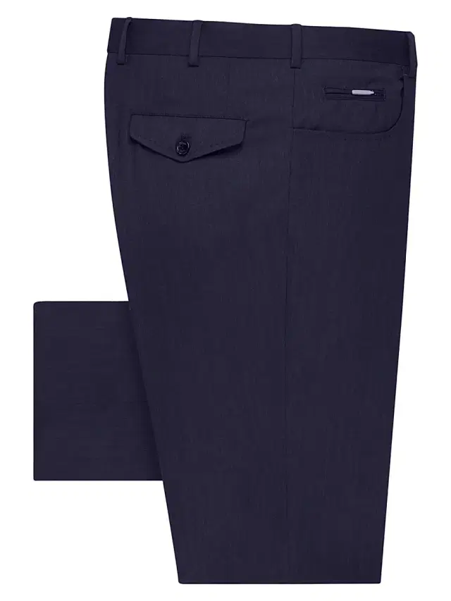 Men's Classic Tailored Sartorial Trousers - Oxford Blue