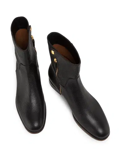 Pollini Women's Ascot Leather Ankle Boots - Black - Size 9.5 | Thumbnail 4 Pollini Women's Ascot Leather Ankle Boots - Black - Size 9.5 | Thumbnail 4