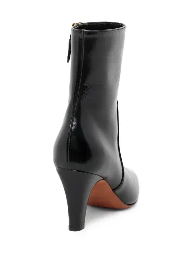 Pollini Women's Muse 75MM Leather Ankle Boots - Black | Thumbnail 3