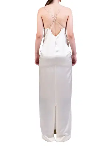 AKOK Anamika Khanna Women's Embellished Embroidered Silk Maxi Dress - Beige | Thumbnail 5 AKOK Anamika Khanna Women's Embellished Embroidered Silk Maxi Dress - Beige | Thumbnail 5