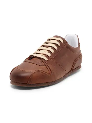 MOSCHINO Men's Leather & Suede Sneakers - Nut - Size 13 | Thumbnail 2