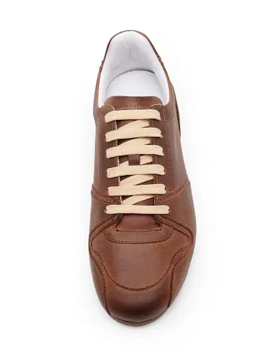 MOSCHINO Men's Leather & Suede Sneakers - Nut - Size 13 | Thumbnail 4