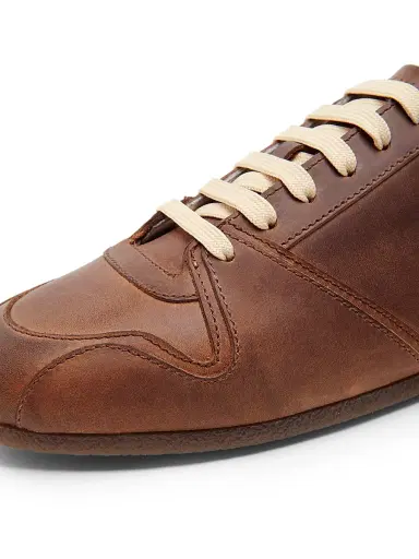 MOSCHINO Men's Leather & Suede Sneakers - Nut - Size 13 | Thumbnail 5