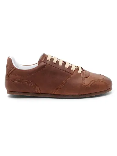 MOSCHINO Men's Leather & Suede Sneakers - Nut - Size 13 | Thumbnail 1