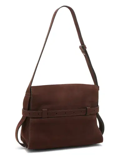 Moschino Women's Tie Me Nubuck Suede Shoulder Bag - Dark Brown | Thumbnail 5 Moschino Women's Tie Me Nubuck Suede Shoulder Bag - Dark Brown | Thumbnail 5