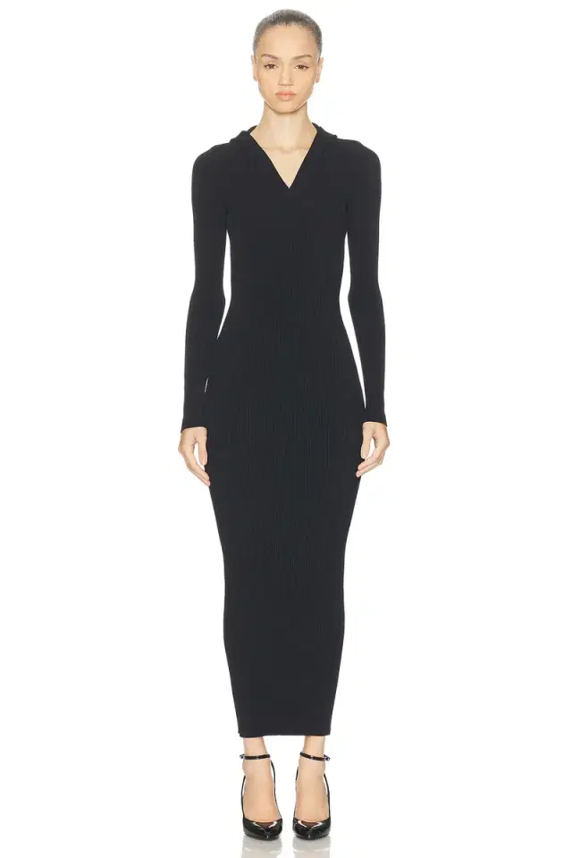 ALAÏA Hooded Bodycon Dress