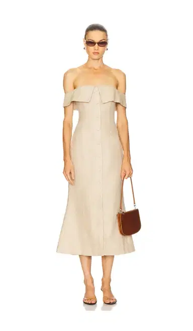 Camila Coelho Harlow Linen Midi Dress | Thumbnail 1 Camila Coelho Harlow Linen Midi Dress | Thumbnail 1