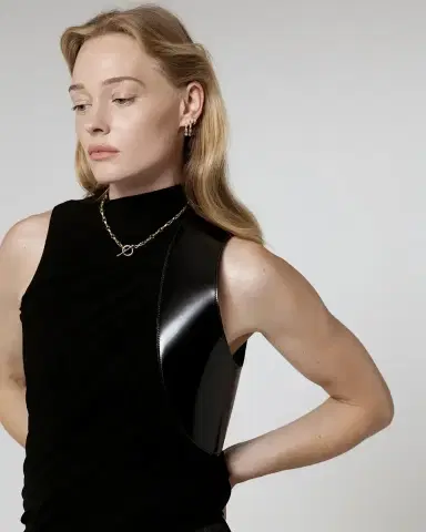 Azlee Large Motif Double Link Toggle Chain Necklace | Thumbnail 2