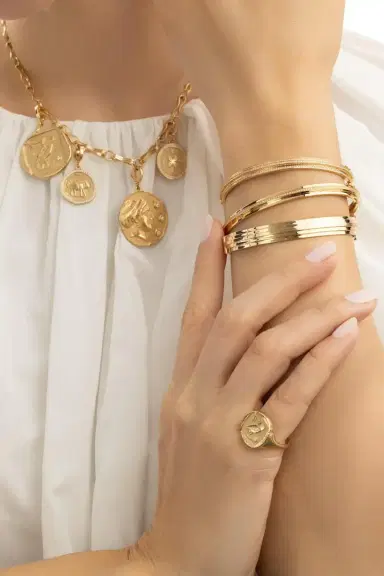 Azlee Three Tier Staircase Full Diamond Bangle Bracelet | Thumbnail 2