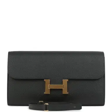 HERMÈS Hermes Constance Wallet To Go Black Epsom Gold Hardware | Thumbnail 1 HERMÈS Hermes Constance Wallet To Go Black Epsom Gold Hardware | Thumbnail 1
