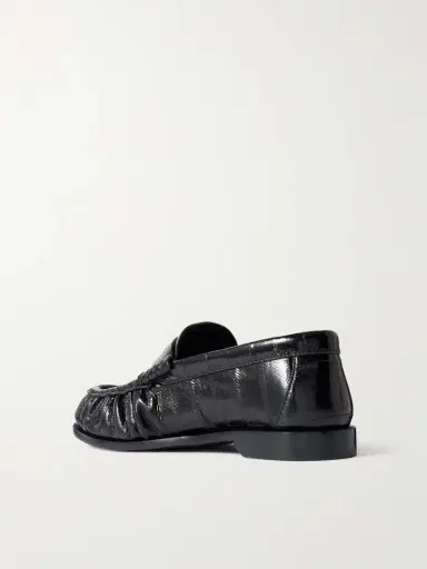 Saint Laurent Le Loafer Crinkled-leather Loafers | Thumbnail 3 Saint Laurent Le Loafer Crinkled-leather Loafers | Thumbnail 3