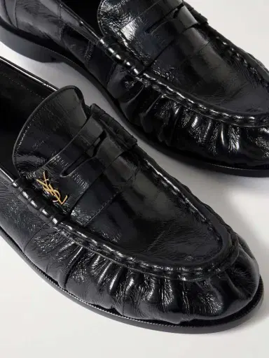 Saint Laurent Le Loafer Crinkled-leather Loafers | Thumbnail 4 Saint Laurent Le Loafer Crinkled-leather Loafers | Thumbnail 4