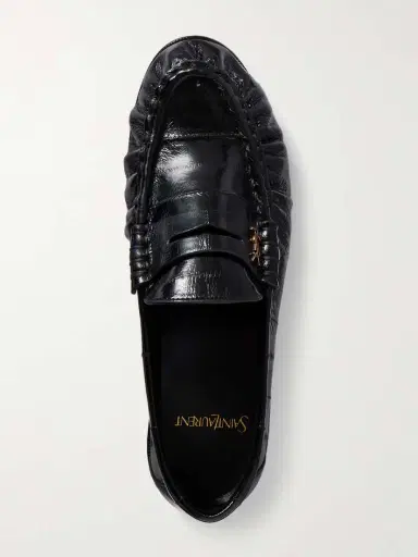 Saint Laurent Le Loafer Crinkled-leather Loafers | Thumbnail 5 Saint Laurent Le Loafer Crinkled-leather Loafers | Thumbnail 5