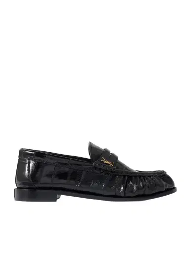 Saint Laurent Le Loafer Crinkled-leather Loafers | Thumbnail 1 Saint Laurent Le Loafer Crinkled-leather Loafers | Thumbnail 1