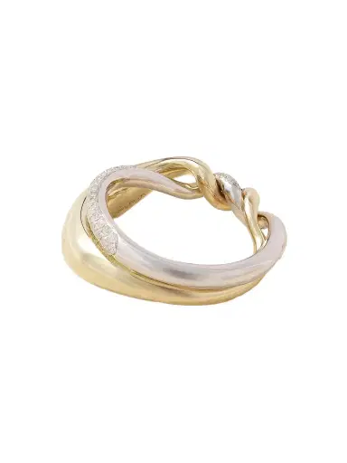 Yvonne Léon 9-karat Yellow And White Gold Diamond Ring | Thumbnail 1 Yvonne Léon 9-karat Yellow And White Gold Diamond Ring | Thumbnail 1