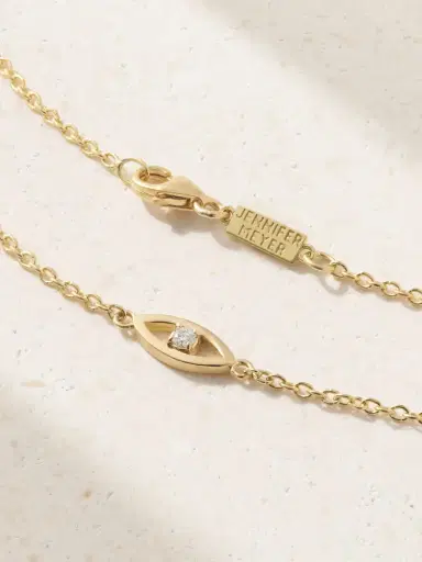 Jennifer Meyer Mini Evil Eye 18-karat Gold Diamond Bracelet | Thumbnail 3 Jennifer Meyer Mini Evil Eye 18-karat Gold Diamond Bracelet | Thumbnail 3