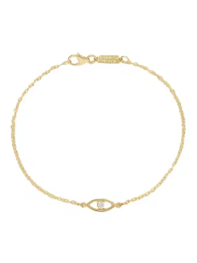 Jennifer Meyer Mini Evil Eye 18-karat Gold Diamond Bracelet | Thumbnail 1 Jennifer Meyer Mini Evil Eye 18-karat Gold Diamond Bracelet | Thumbnail 1