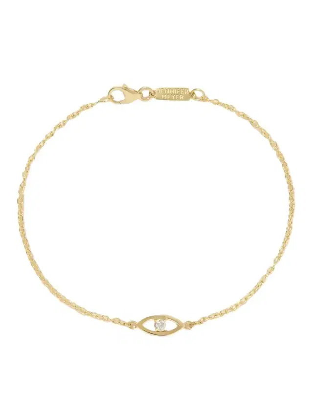 Jennifer Meyer Mini Evil Eye 18-karat Gold Diamond Bracelet