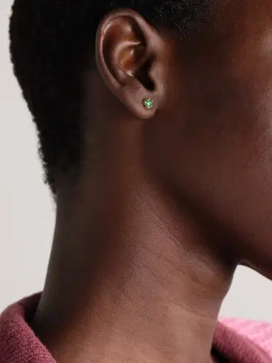 Jennifer Meyer Small Illusion 18-karat Gold Emerald Earrings | Thumbnail 2 Jennifer Meyer Small Illusion 18-karat Gold Emerald Earrings | Thumbnail 2