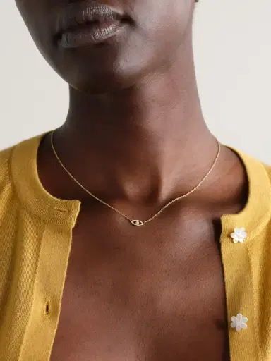 Jennifer Meyer Evil Eye Mini 18-karat Gold Diamond Necklace | Thumbnail 2 Jennifer Meyer Evil Eye Mini 18-karat Gold Diamond Necklace | Thumbnail 2