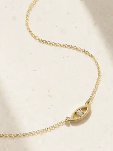 Jennifer Meyer Evil Eye Mini 18-karat Gold Diamond Necklace | Thumbnail 1 Jennifer Meyer Evil Eye Mini 18-karat Gold Diamond Necklace | Thumbnail 1