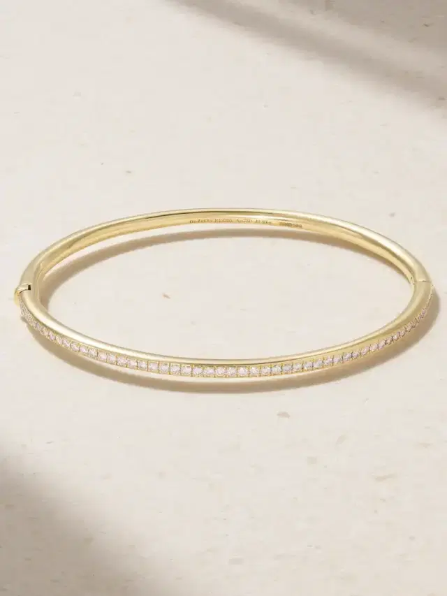 De Beers London Db Classic 18-karat Gold Diamond Bangle