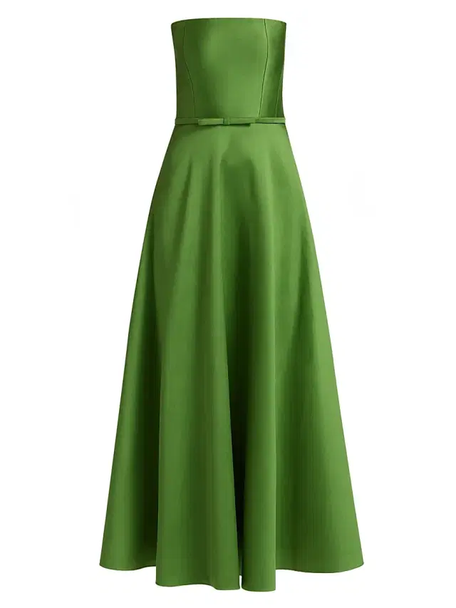 SACHIN BABI Women's Darian Bow-Detailed Strapless Cocktail Dress - Green Garnet