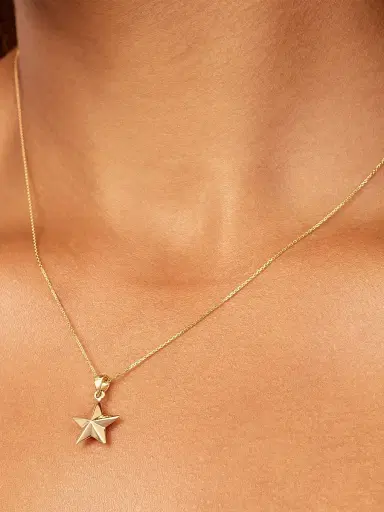 Oradina Women's 14K Yellow Gold Street Star Pendant Charm - Gold | Thumbnail 3 Oradina Women's 14K Yellow Gold Street Star Pendant Charm - Gold | Thumbnail 3
