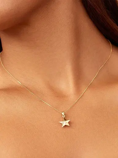 Oradina Women's 14K Yellow Gold Street Star Pendant Charm - Gold | Thumbnail 4 Oradina Women's 14K Yellow Gold Street Star Pendant Charm - Gold | Thumbnail 4