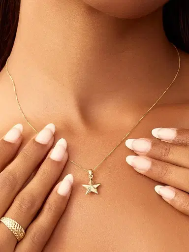 Oradina Women's 14K Yellow Gold Street Star Pendant Charm - Gold | Thumbnail 5 Oradina Women's 14K Yellow Gold Street Star Pendant Charm - Gold | Thumbnail 5