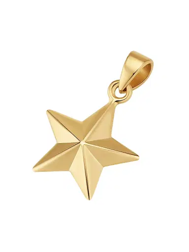 Oradina Women's 14K Yellow Gold Street Star Pendant Charm - Gold | Thumbnail 6 Oradina Women's 14K Yellow Gold Street Star Pendant Charm - Gold | Thumbnail 6
