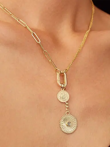 Oradina Women's 14K Yellow Gold Stellar Pendant Charm - Gold | Thumbnail 4 Oradina Women's 14K Yellow Gold Stellar Pendant Charm - Gold | Thumbnail 4