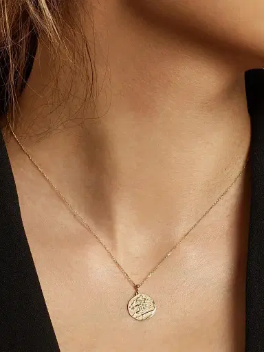 Oradina Women's 14K Yellow Gold Greek Lion Medallion Pendant Charm - Gold | Thumbnail 3 Oradina Women's 14K Yellow Gold Greek Lion Medallion Pendant Charm - Gold | Thumbnail 3