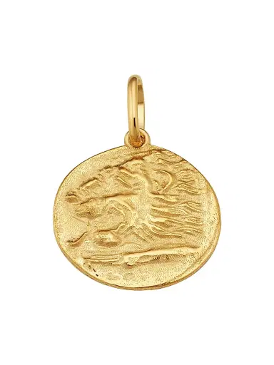 Oradina Women's 14K Yellow Gold Greek Lion Medallion Pendant Charm - Gold | Thumbnail 1 Oradina Women's 14K Yellow Gold Greek Lion Medallion Pendant Charm - Gold | Thumbnail 1