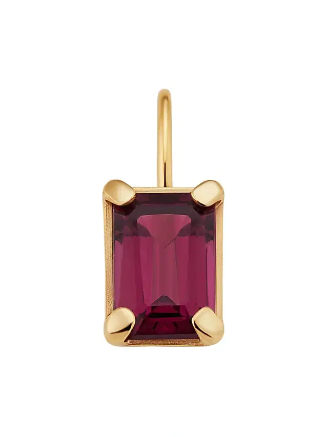 Women's 14k Date Me Birthstone Pendant Charm - Rhodolite July