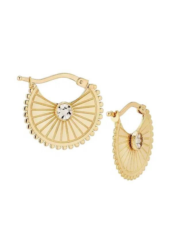 Women's 14K Yellow Gold Stellar Hoops - Gold