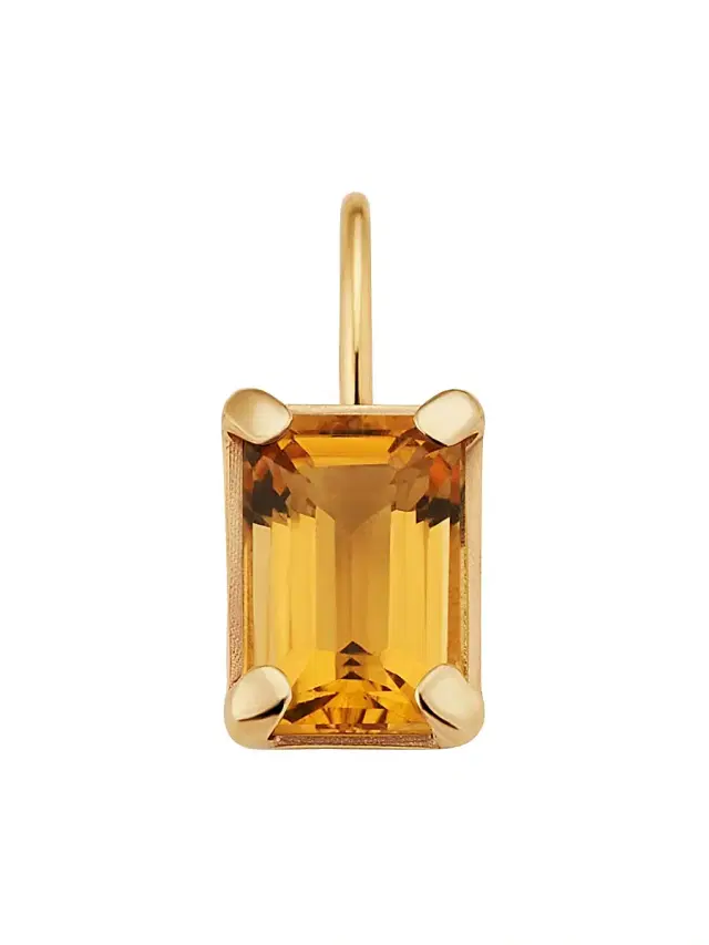Women's 14k Date Me Birthstone Pendant Charm - Citrine November
