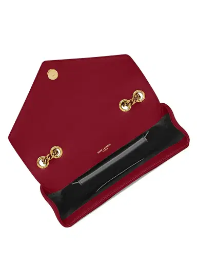Saint Laurent Women's Loulou Shoulder Bag in Lambskin Leather - Deeply Red | Thumbnail 4 Saint Laurent Women's Loulou Shoulder Bag in Lambskin Leather - Deeply Red | Thumbnail 4