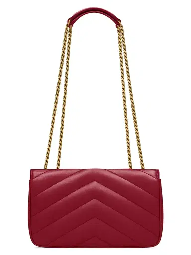 Saint Laurent Women's Loulou Shoulder Bag in Lambskin Leather - Deeply Red | Thumbnail 5 Saint Laurent Women's Loulou Shoulder Bag in Lambskin Leather - Deeply Red | Thumbnail 5