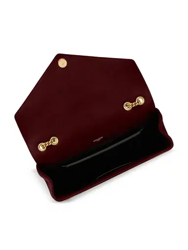 Saint Laurent Women's Loulou Large Shoulder Bag in Lambskin Leather - Rouge Cabernet | Thumbnail 5 Saint Laurent Women's Loulou Large Shoulder Bag in Lambskin Leather - Rouge Cabernet | Thumbnail 5