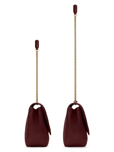 Saint Laurent Women's Loulou Large Shoulder Bag in Lambskin Leather - Rouge Cabernet | Thumbnail 6 Saint Laurent Women's Loulou Large Shoulder Bag in Lambskin Leather - Rouge Cabernet | Thumbnail 6