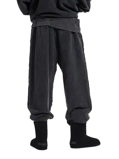 Balenciaga Men's 3B Sports Icon Inside-Out Oversized Sweatpants - Black Faded - Size Large | Thumbnail 5 Balenciaga Men's 3B Sports Icon Inside-Out Oversized Sweatpants - Black Faded - Size Large | Thumbnail 5